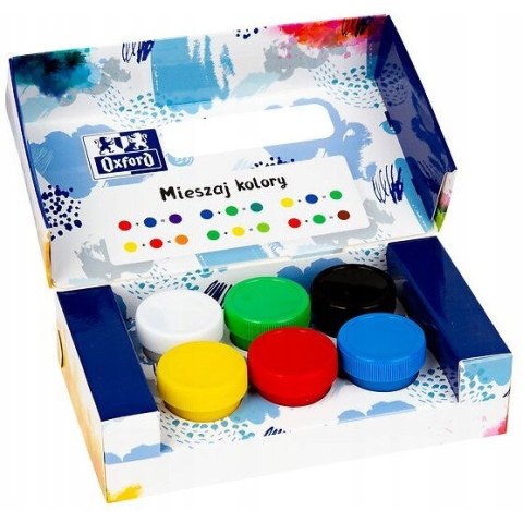 Farby plakatowe szkolne 6 kolorów 20ml zestaw 400167103 OXFORD
