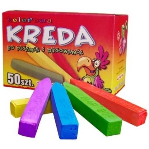Kreda kolorowa B5 kwadratowa 50szt. MAR-BOR Kreda kolorowa B5 kwadratowa 50szt. MAR-BOR