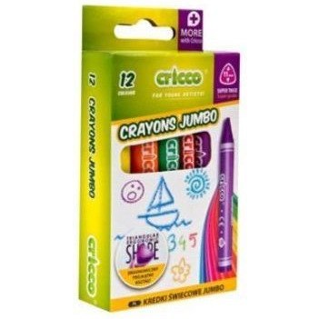 Kredki świecowe JUMBO CRICCO 12szt CR355K12NR Kredki świecowe JUMBO CRICCO 12szt CR355K12NR