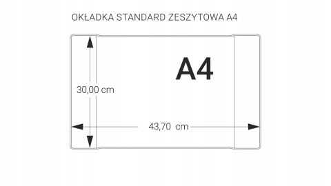 Okładki na zeszyty szkolne A4 bezbarwne 25 sztuk 30x43,7cm OZK-02 BIURFOL