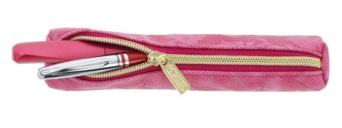 Piórnik szkolny na suwak Saszetka Kosmetyczka okrągła Snake różowa 50046614 HERLITZ