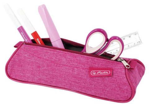 Piórnik szkolny na suwak Saszetka Kosmetyczka trójkątna 1 sztuka mix kolorów 50046584 HERLITZ