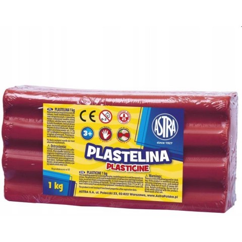 Plastelina szkolna dla dzieci 1kg różowa 303111008 ASTRA