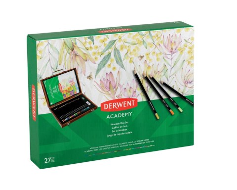 Zestaw kredek 24 sztuki w pudełku drewnianym 2305950 DERWENT ACADEMY