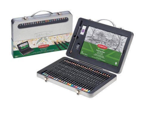 Zestaw kredek 24 sztuki w pudełku metalowym 2305951 DERWENT ACADEMY