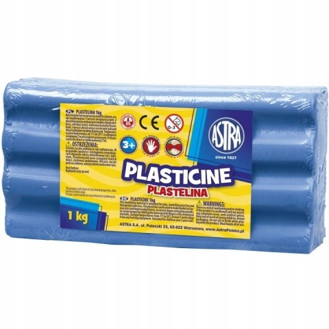 Plastelina szkolna dla dzieci 1kg niebieska 303111012 ASTRA