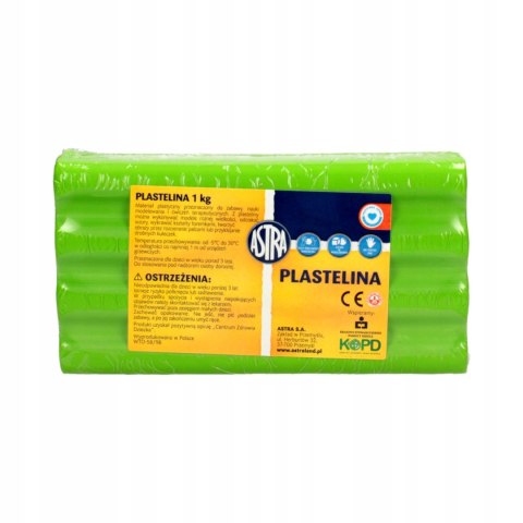 Plastelina szkolna dla dzieci 1kg seledynowa 303111017 ASTRA