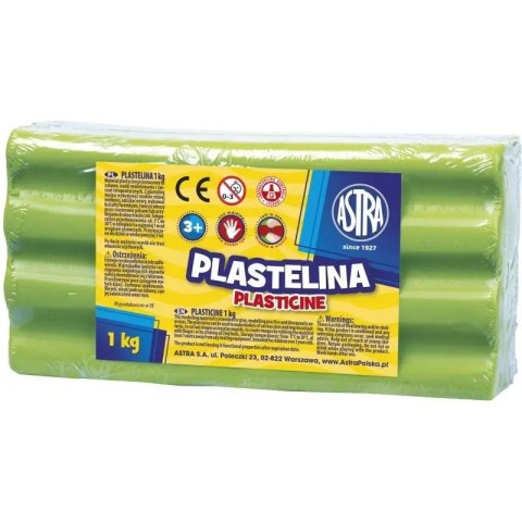 Plastelina szkolna dla dzieci 1kg seledynowa 303111017 ASTRA