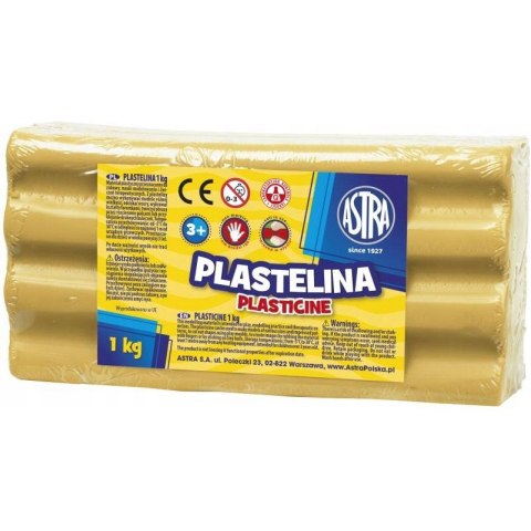 Plastelina szkolna dla dzieci 1kg brązowa jasna 303111020 ASTRA