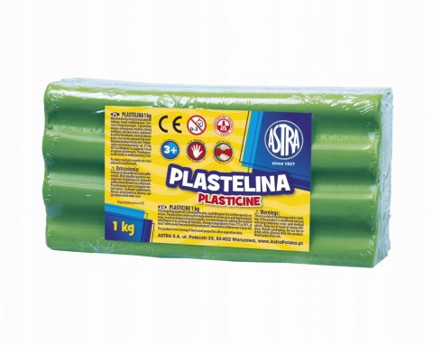 Plastelina szkolna dla dzieci 1kg zielona jasna 303111016 ASTRA