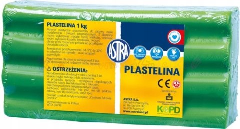 Plastelina szkolna dla dzieci 1kg zielona jasna 303111016 ASTRA
