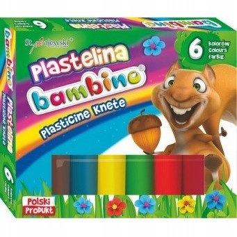 Plastelina dla dzieci Zestaw 6 kolorów BAMBINO St.Majewski