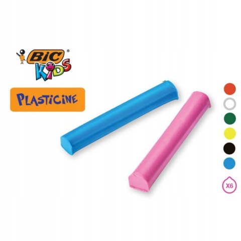 Plastelina szkolna 6 kolorów 947712 BIC