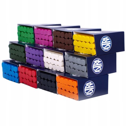 Plastelina dla dzieci duży zestaw 12 kolorów x 15szt. - 180 sztuk 303111043 ASTRA