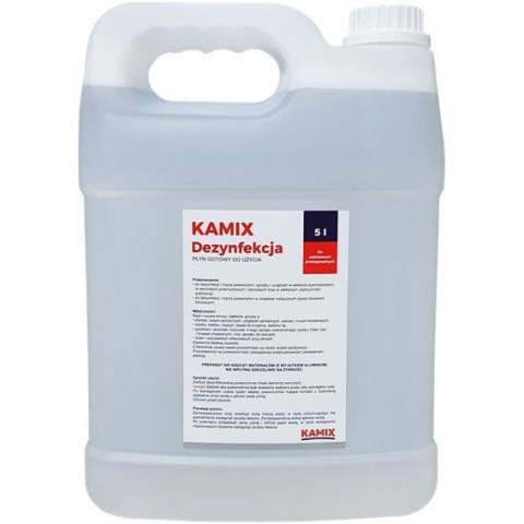Płyn KAMIX DEZYNFEKCJA zabija wirusy bakterie i grzyby 5l