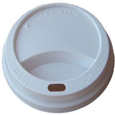 Pokrywka biała do kubka 90mm 300ml - 500ml (100szt) 30395 Pokrywka biała do kubka 90mm 300ml - 500ml (100szt) 30395