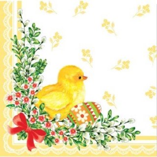 Serwetki Wielkanocne do koszyczka 33x33cm papierowe 20 sztuk na stół WN-032 AHA