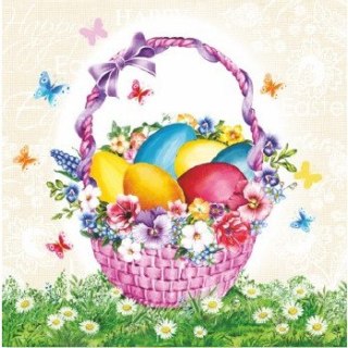 Serwetki Wielkanocne do koszyczka 33x33cm papierowe 20 sztuk na stół WN-060 AHA