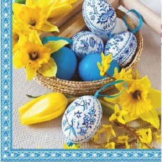 Serwetki Wielkanocne do koszyczka 33x33cm papierowe 20 sztuk na stół WN-080 AHA