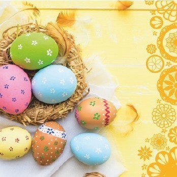 Serwetki Wielkanocne do koszyczka 33x33cm papierowe 20 sztuk na stół WN-083 AHA