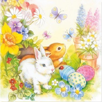 Serwetki Wielkanocne do koszyczka 33x33cm papierowe 20 sztuk na stół WN-090 AHA Serwetki Wielkanocne do koszyczka 33x33cm papierowe 20 sztuk na stół WN-090 AHA