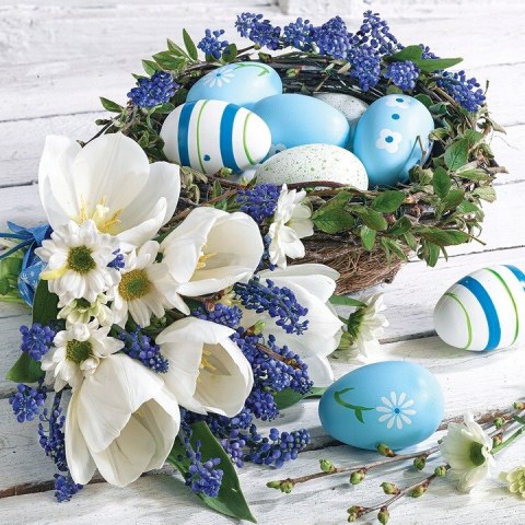 Serwetki Wielkanocne do koszyczka 33x33cm papierowe 20 sztuk na stół WN-098 AHA Serwetki Wielkanocne do koszyczka 33x33cm papierowe 20 sztuk na stół WN-098 AHA