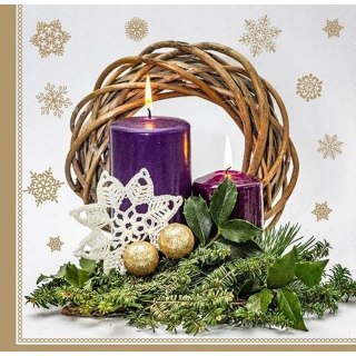 Serwetki świąteczne na Boże Narodzenie Święta 33x33cm papierowe 20 sztuk BN-105 AHA