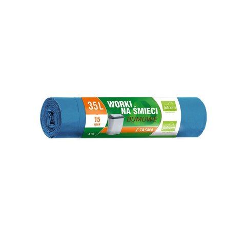 Worki na śmieci 35L HD z taśmą niebieskie (15szt) FOLCOM
