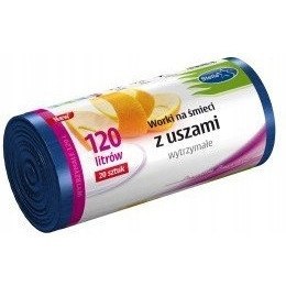 Worki na śmieci 120L z uszami wytrzymałe (20szt) niebieskie (HD-LD) STELLA ST1-WNS-9732V1 Worki na śmieci 120L z uszami wytrzymałe (20szt) niebieskie (HD-LD) STELLA ST1-WNS-9732V1