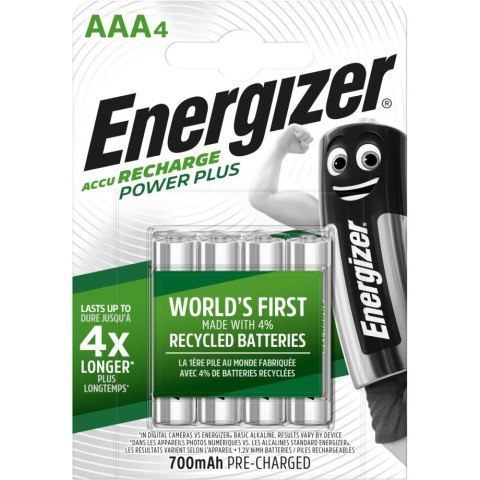 Akumulatorek ENERGIZER Power Plus AAA/HR03 700mAh Ni-MH (4szt) Akumulatorek ENERGIZER Power Plus AAA/HR03 700mAh Ni-MH (4szt)