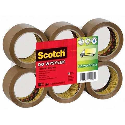 Taśma pakowa SCOTCH 371 (6szt) Hot-melt brązowa 48x66m XX004803811/7000095738 Taśma pakowa SCOTCH 371 (6szt) Hot-melt brązowa 48x66m XX004803811/7000095738
