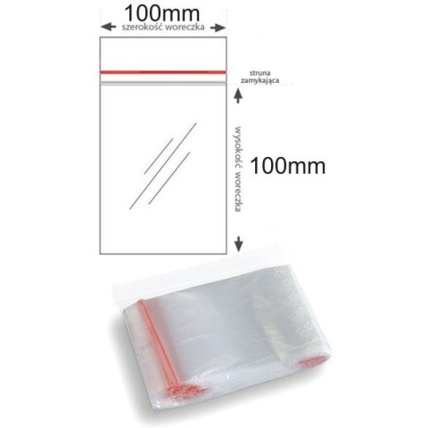 Torebki strunowe 100x100mm (100szt) Torebki strunowe 100x100mm (100szt)