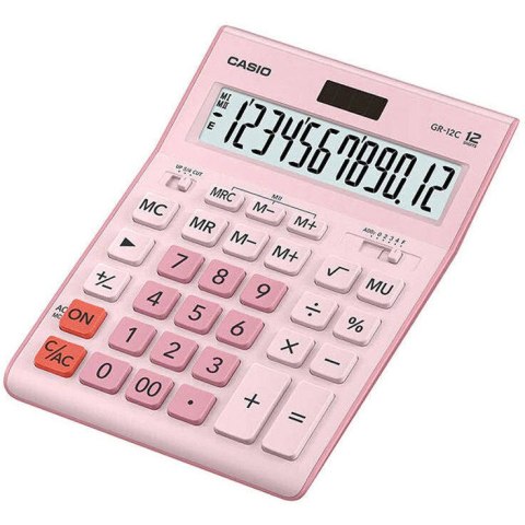 Kalkulator CASIO GR-12C-PK różowy Kalkulator CASIO GR-12C-PK różowy