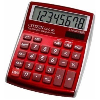 Kalkulator CITIZEN CDC-80RDWB czerwony Kalkulator CITIZEN CDC-80RDWB czerwony