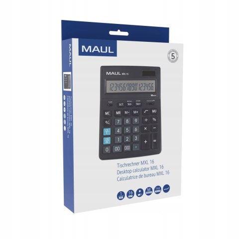 Kalkulator biurkowy BUSINESS MXL14 14-pozycyjny oblicznie podatku czarny 72674/90 ML MAUL Kalkulator biurkowy BUSINESS MXL14 14-pozycyjny oblicznie podatku czarny 72674/90 ML MAUL