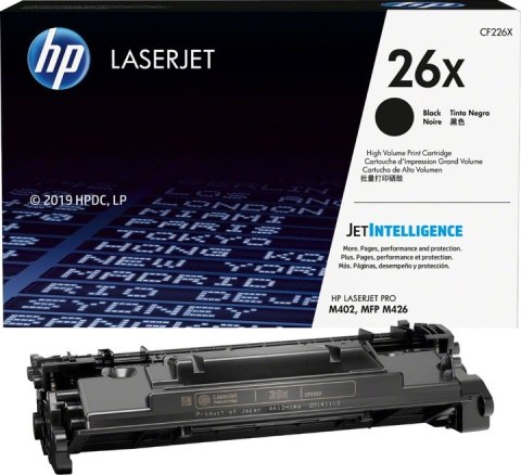 Toner HP 26X (CF226X) czarny 9000str Pro M402dn/M426dw Toner HP 26X (CF226X) czarny 9000str Pro M402dn/M426dw