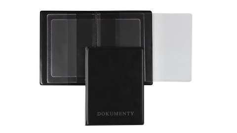 Okładka na dokumenty karty dowód rejestracyjny PVC czarna OD-20-05 BIURFOL