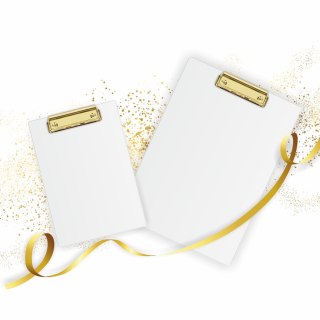 Deska z klipem Clipboard A4 biała (złoty mechanizm) KHG-01-10 BIURFOL