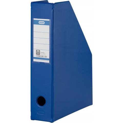 Pojemnik na czasopisma dokumenty A4 gazetownik 7cm PVC niebieski 100400625 ELBA