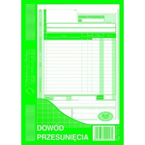 310-3 Dowód przesunięcia MICHALCZYK I PROKOP 310-3 Dowód przesunięcia MICHALCZYK I PROKOP