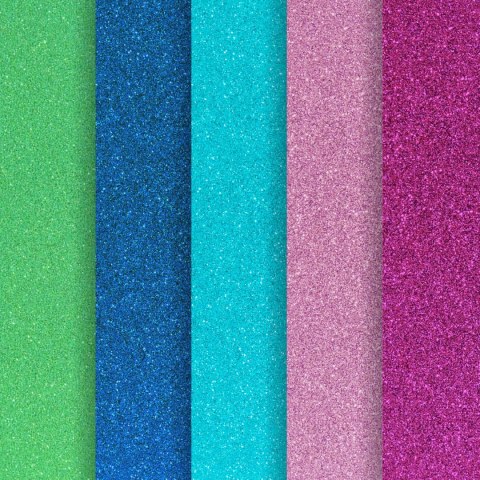 Karton A4 brokatowy mix kolor 210g. (5) 208199 Galeria Papieru