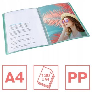 Album ofertowy na dokumenty A4 60 kieszeni Colour`Breeze zielony 626233 ESSELTE