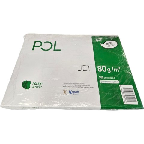 Papier ksero A3 80g POLJET klasa białości A - USZKODZONE OPAKOWANIE Papier ksero A3 80g POLJET klasa białości A - USZKODZONE OPAKOWANIE