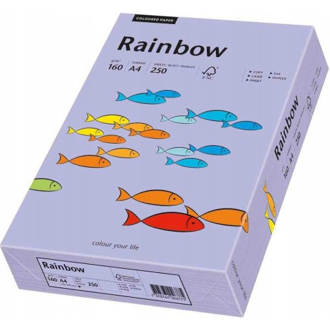 Papier ksero A4 160g RAINBOW R60 fiolet 250ark 88042571 Papier ksero A4 160g RAINBOW R60 fiolet 250ark 88042571