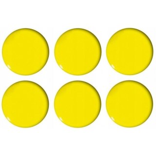Magnesy do tablic żółte wypukłe 30mm (6szt.) GM301-PY6 TETIS