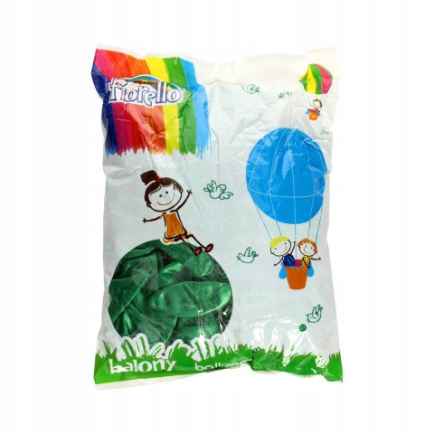 Balony 12` METALLIC zielony (100szt.) 170-1585 FIORELLO