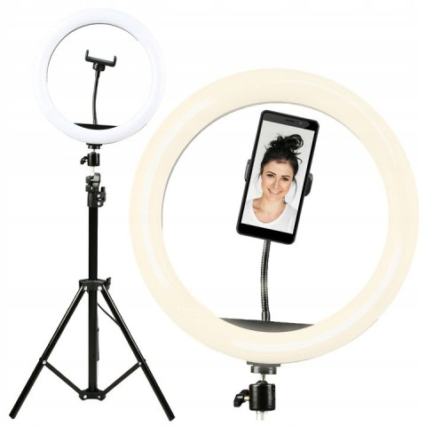 Statyw + lampa led ring 30cm + uchwyt na telefon (RLT-1201) DENVER