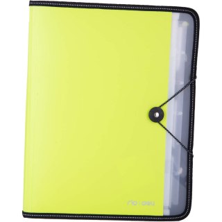 Teczka z gumką A4 7-przegródek RIO zielona 38965 GREEN DELI