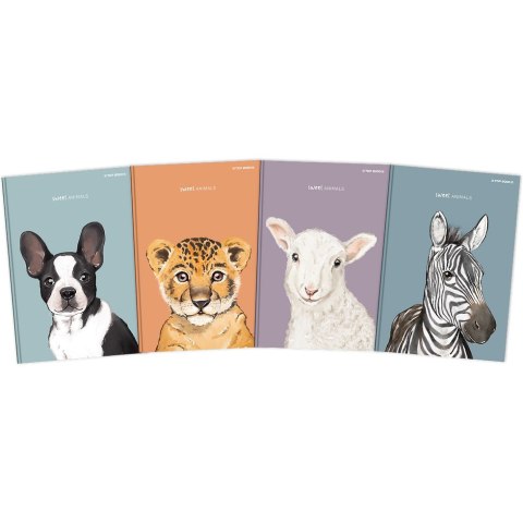 Zeszyt szkolny A4 Brulion 96 kartek w kratkę 70g w zwierzątka ANIMAL 400169481 TOP 2000