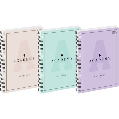 Kołozeszyt A5 100k kratka 90g ACADEMY PASTEL